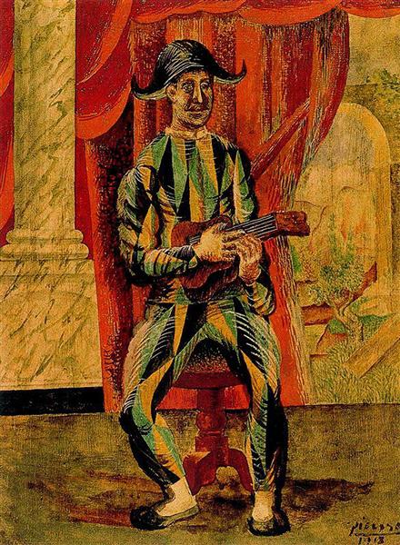 Pablo Picasso Harlequin With Guitar Arlequin A La Guitare